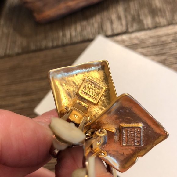 Need Help Reading Makers Mark Matte Gold Earrings - Picture 7 of 8